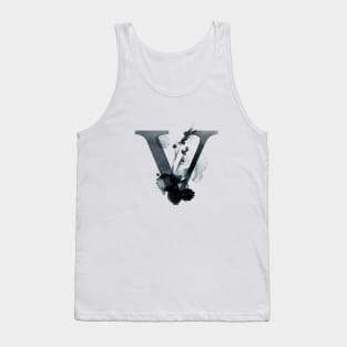 Floral Monogram V Dark Herbs And Flora Tank Top